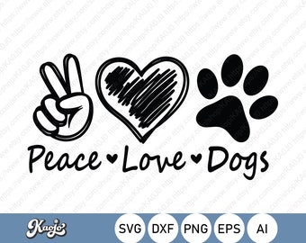 Download Dad Sublimation Dog Lover T Shirt Design Digital Download Peace Love Dogs T Shirt Design Svg Cutting Files Vinyl Gift For Dog Mom Clip Art Art Collectibles Safarni Org