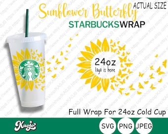 Download Sunflower Svg Starbucks Cup Etsy