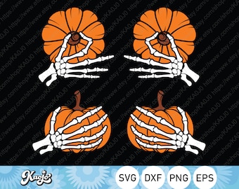 Skeleton Boob Hands SVG Bundle, Don't Touch My Pumpkins SVG, Halloween Skeleton Hands SVG Instant Download, Svg Files For Cricut, Silhouette