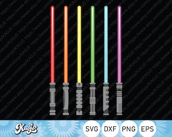 LGBTQ Flag Light Swords svg, LGBTQ Pride Lightsaber svg, Gay Awareness svg, Téléchargement instantané, svg, dxf, png, eps, fichier ai, Impression, Cricut
