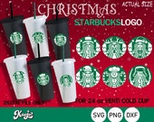Christmas Starbucks Logo SVG Bundle, Funny Starbucks Logo SVG, Funny Christmas Logo SVG, Logo Bundle For Starbucks Venti cold Cup 24 oz