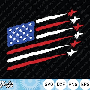 American Flag Jet Fighter Svg, 4th of July Flag Svg, Distressed USA Flag Jet Fighter Svg, Instant Download, Svg Files For Cricut, Silhouette