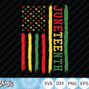 Juneteenth American Flag Svg, African American People Svg, Black History Month Svg, June 19th Svg, Instant Download, Svg Files For Cricut