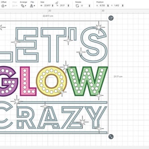 Let's Glow Crazy Svg, Glow Birthday Party Svg, Neon Party Svg, Retro ...