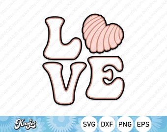 Love Conchas Svg, Funny Mexican Bread Lover Svg, Concha Pan de Dulce Svg, Cafecito Svg, Instant Download, Svg Files For Cricut, Silhouette