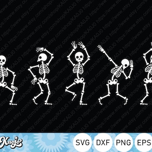Dancing Skeleton SVG, Halloween Skeleton SVG, Funny Skeleton SVG, Spooky Dancing svg, Instant Download, File SVG per Cricut, Silhouette