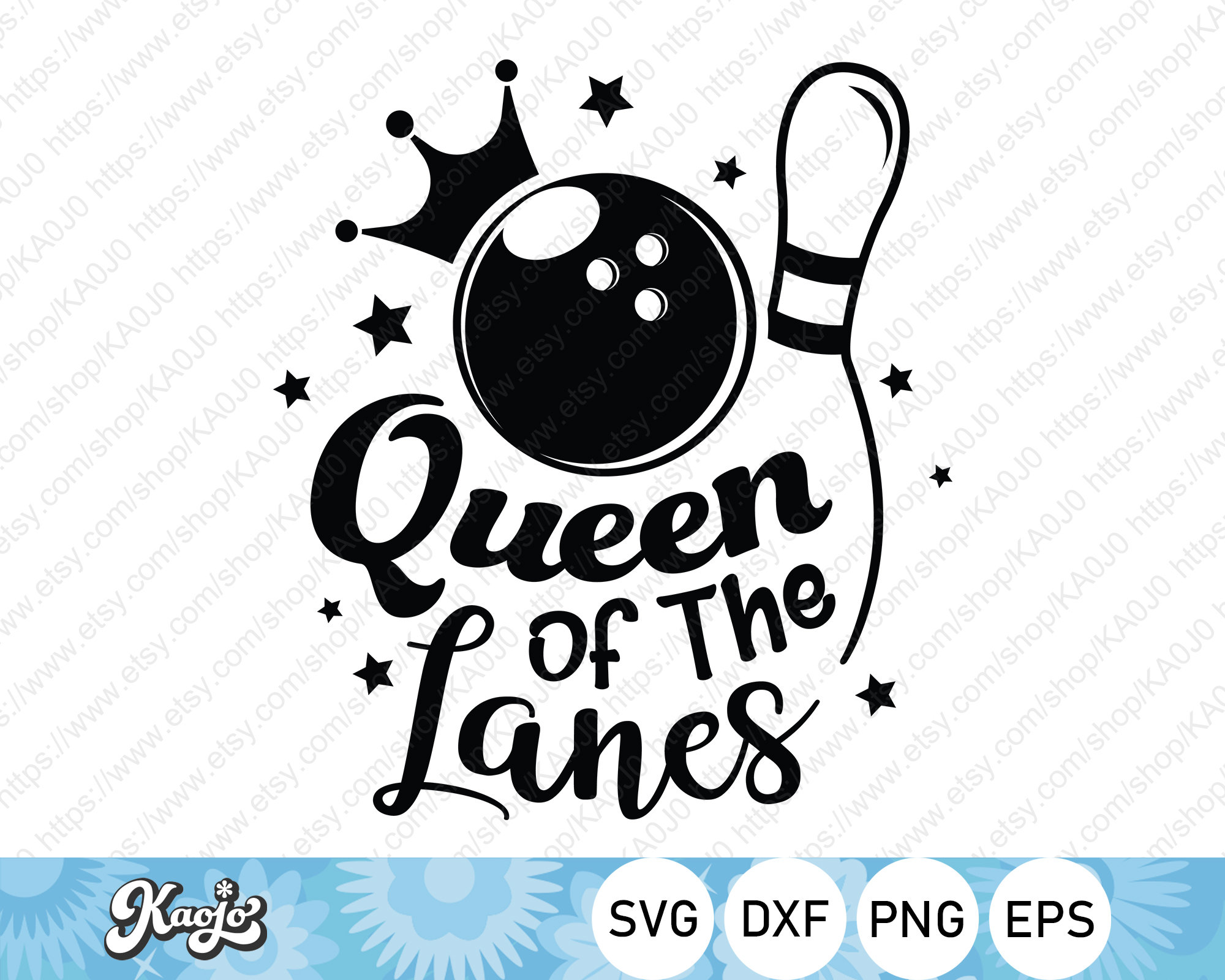 Queen of the Lanes SVG Bowling Queen SVG Bowling Lover SVG - Etsy