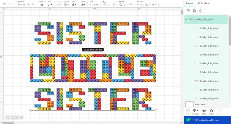 Sister Bricks Master Svg, Master Builder Girl Svg, Building Blocks ...