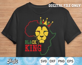 Juneteenth Black King Svg, Rasta lion Svg, African American Svg, Black Dad Svg, Father's Day Svg, Instant Download, Svg Files For Cricut