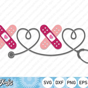 XOXO Svg, Nurse Valentines Day Svg, Stethoscope Heart Svg, Nurse Life Svg, Happy Valentines Day Svg, Instant Download, svg Files For Cricut