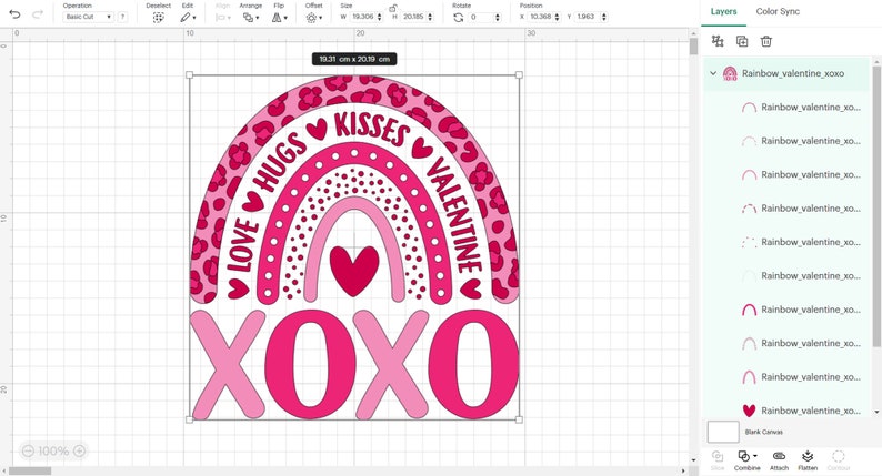 Happy Valentine's Day Rainbow Svg Bundle, Be Mine Rainbow Svg, XOXO ...