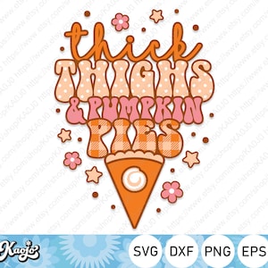 Grube uda dyniowe ciasta Svg, dyniowe Święto Dziękczynienia Svg, Retro Groovy Svg, Jesienne Święta Svg, Natychmiastowe Pobieranie, Pliki Svg Dla Cricut