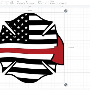 Firefighter Badge American Flag SVG, Fire Department SVG, Instant ...