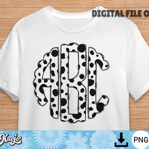 Letra de monograma de garabato dálmata PNG, alfabeto de patrón de perro 101 con clip art PNG, conjunto de alfabeto de garabato dibujado a mano de sublimación