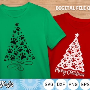 Paw Tree Svg, Christmas Tree with Paws Svg, Dog Paw Print Tree Svg, Dog Foot Print Tree, Be Real Svg, Instant Download, svg Files For Cricut