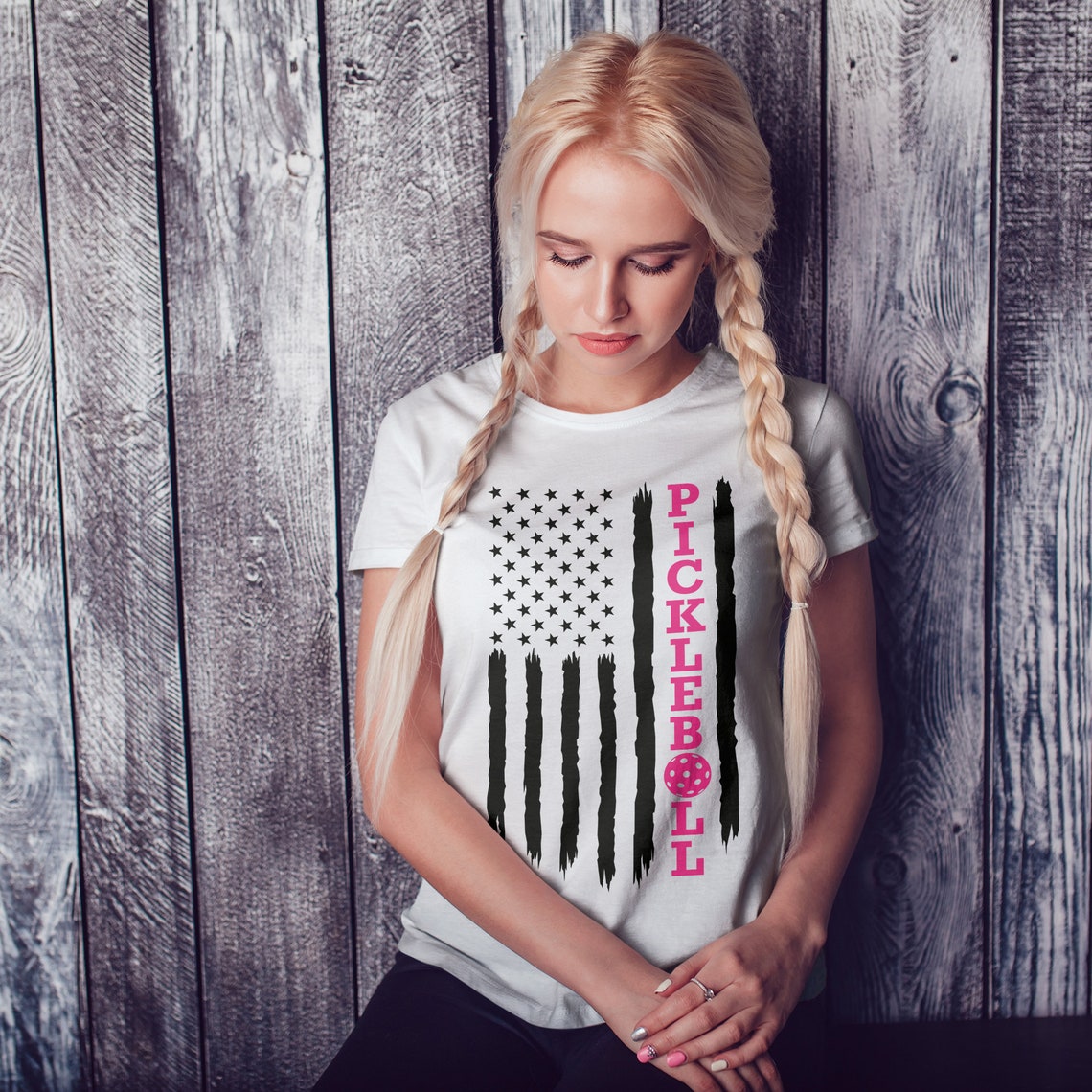 Pickleball US Flag Svg American Flag Pickleball Svg American Etsy