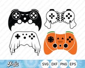 Halloween Game Controller SVG Bundle, Spooky Joysticks SVG, Funny Gamer Halloween SVG, Instant Download, Svg Files For Cricut, Silhouette