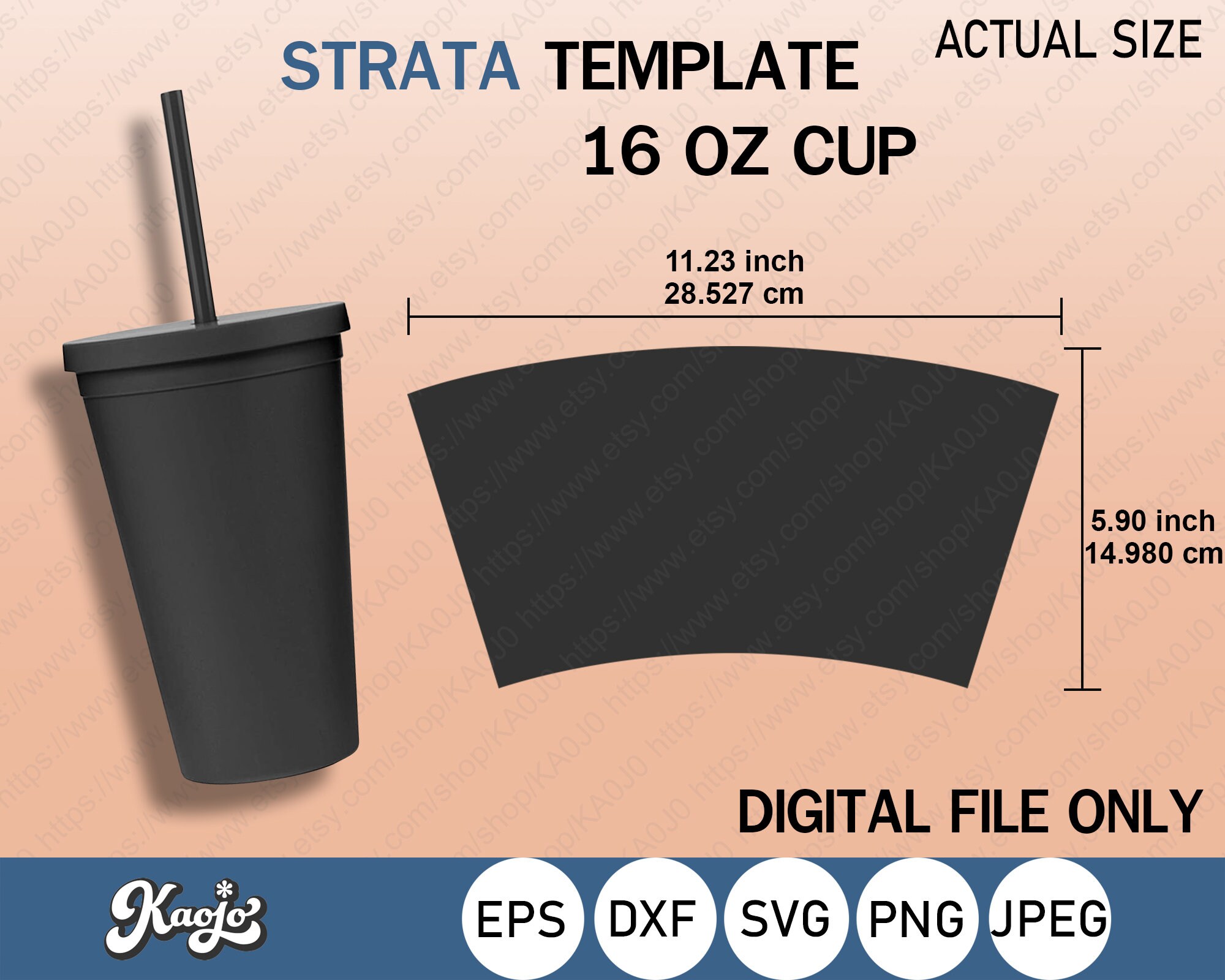 16 Oz Tumbler Template