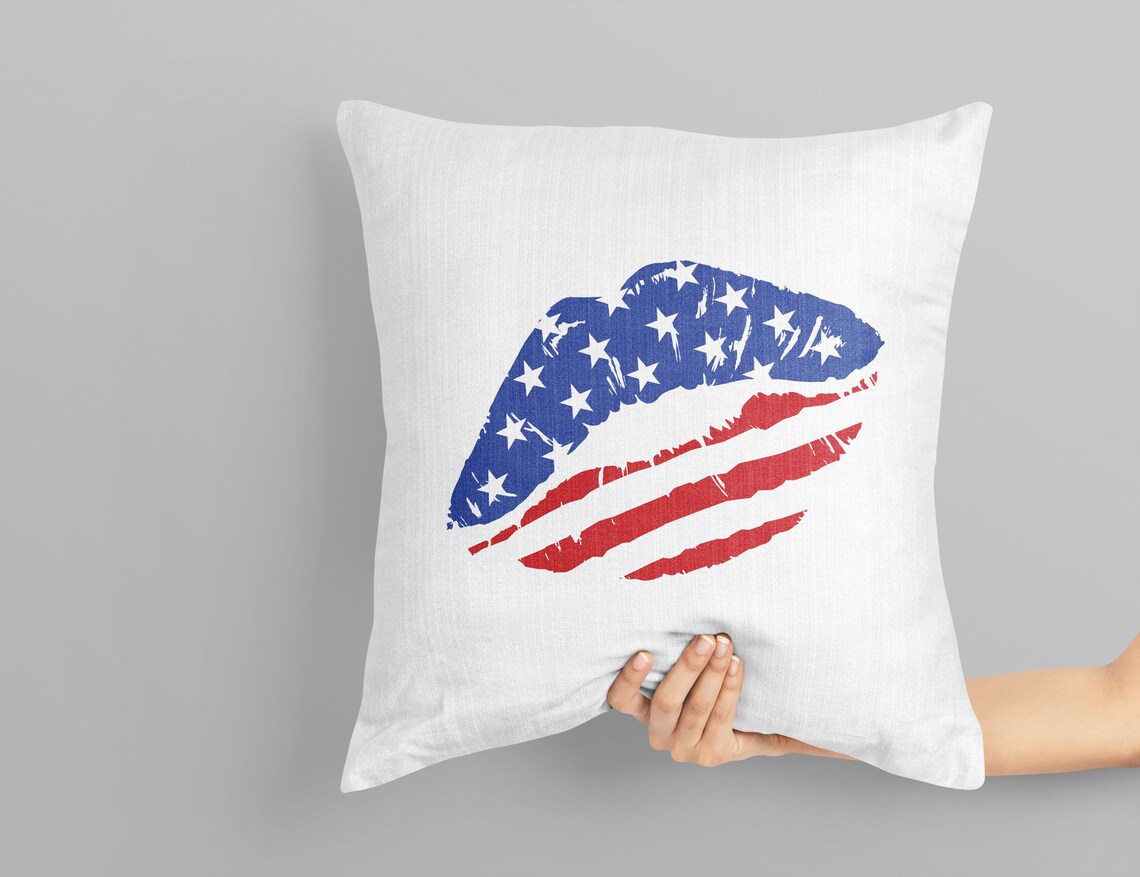 Download American Flag Lips Kiss SVG 4th of July Lips SVG ...