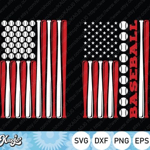 Baseball American Flag Svg, Distressed USA Baseball Flag Svg, 4th of July Patriotic Svg, Instant Download, Svg Files For Cricut, Silhouette
