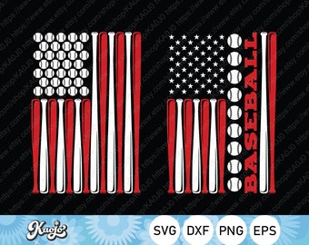 Baseball American Flag Svg, Distressed USA Baseball Flag Svg, 4th of July Patriotic Svg, Instant Download, Svg Files For Cricut, Silhouette