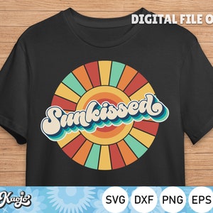 Sunkissed Svg, Beach Life Png, Summer Vibes Svg, Retro Summer Svg, Hello Summer Png, Instant Download, svg Files For Cricut, Silhouette