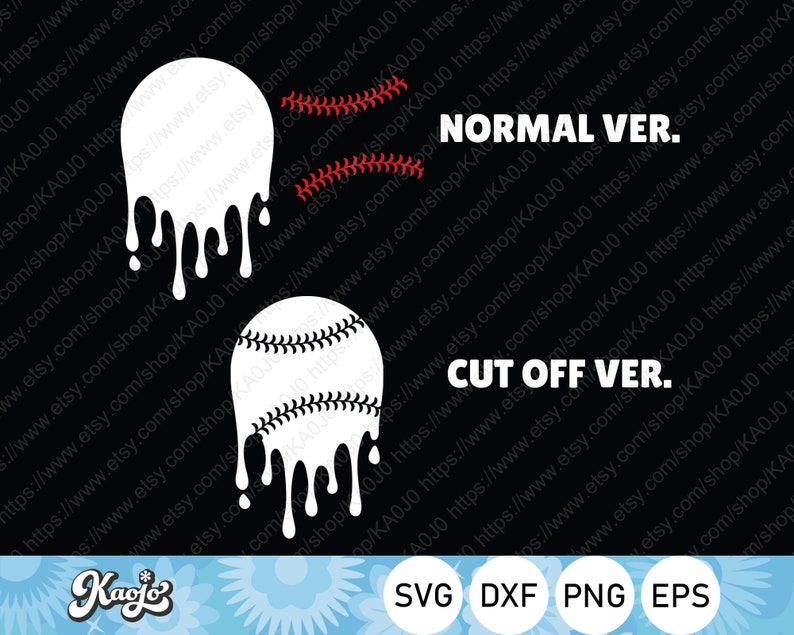Dripping Sport Balls Bundle Svg Baseball and Softball Drips Etsy