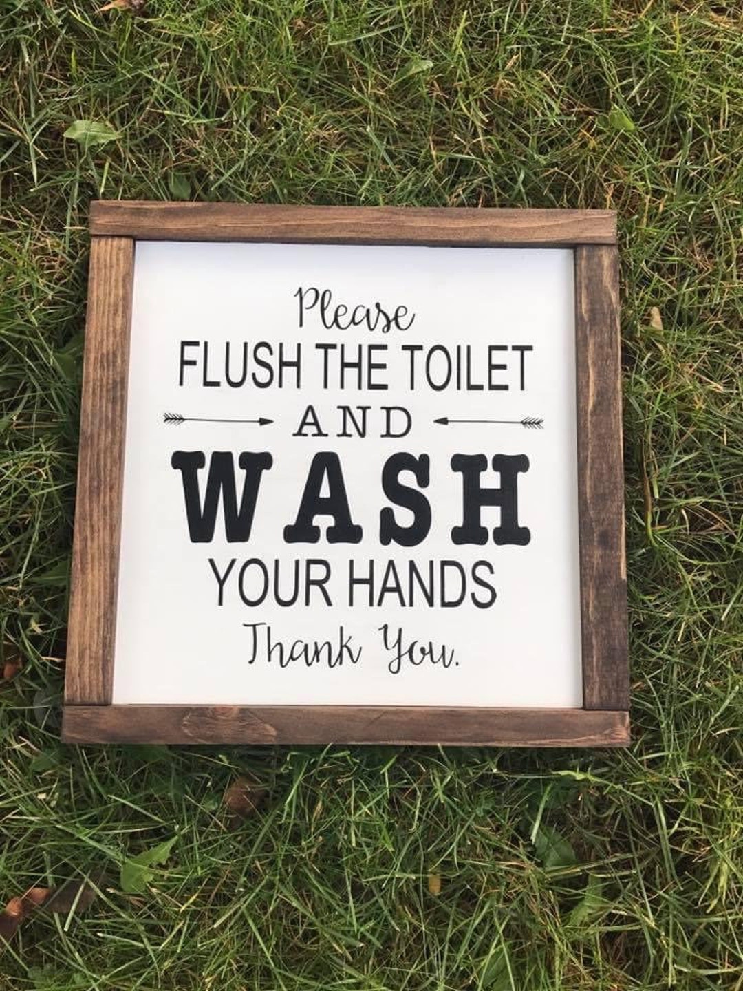 Please Flush the Toilet and Wash Your Hands Custom Sign - Etsy