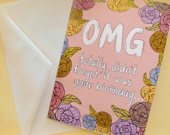 OMG Birthday Card