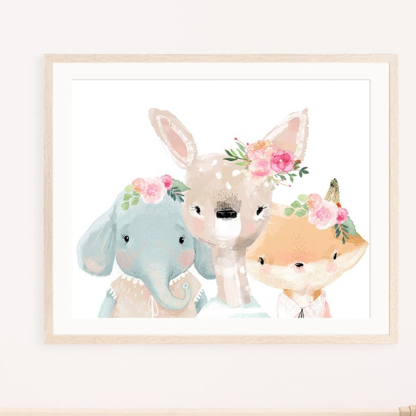 Girls Nursery Prints Etsy