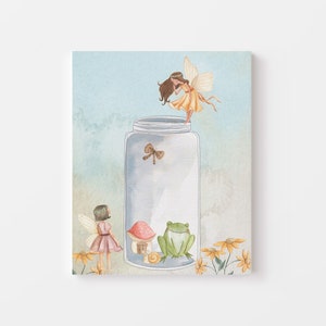 Feen Glas druckbare KUNST, Mädchen Raum Dekor, Feen druckbare, Mädchen Fee Kinderzimmer Druck, Mädchen Raum Kunst, wunderliche Mädchen Kunst