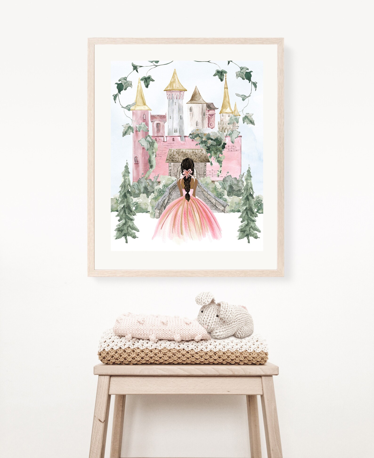 Princess Castle Wall Art PRINTABLE WALL ART Prints for Girls Etsy