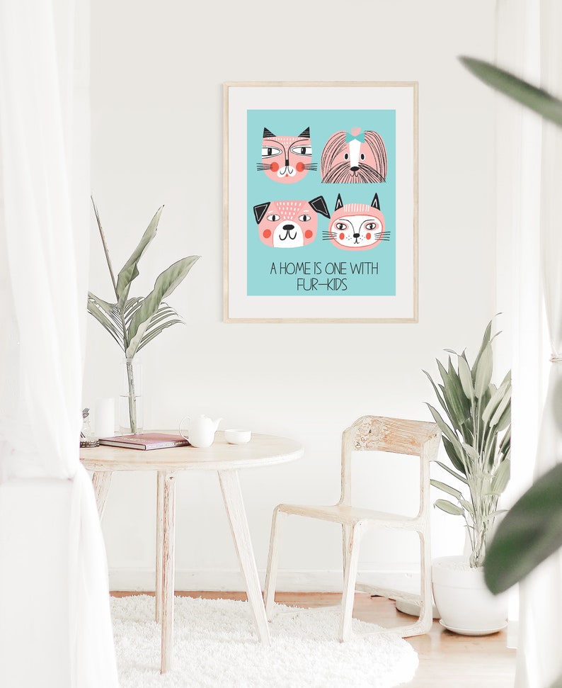 Whimsical Dog Art Pet Wall Art Pet Lover Gift PRINTABLE Etsy