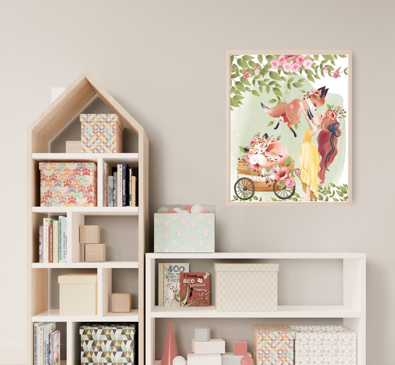 Girl Room PRINTABLE WALL ART Digital Download Woodland | Etsy
