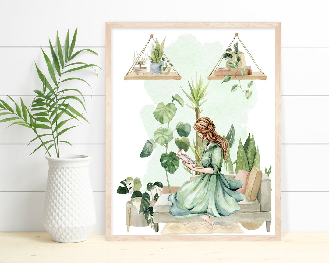 Reading Printable, Woman Wall Art, Dorm Room Decor, PRINTABLE WALL ART ...