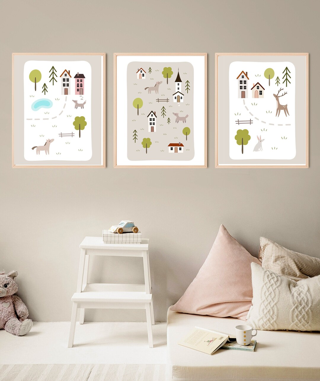 Neutral Nursery Wall Art, PRINTABLE WALL ART, Gender Neutral Wall Art