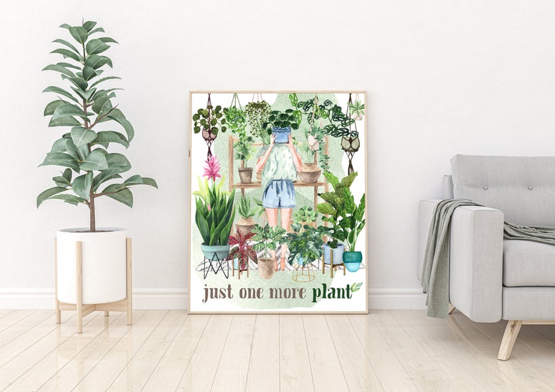Plants Print PRINTABLE WALL ART Plant Lover Decor Plant Etsy