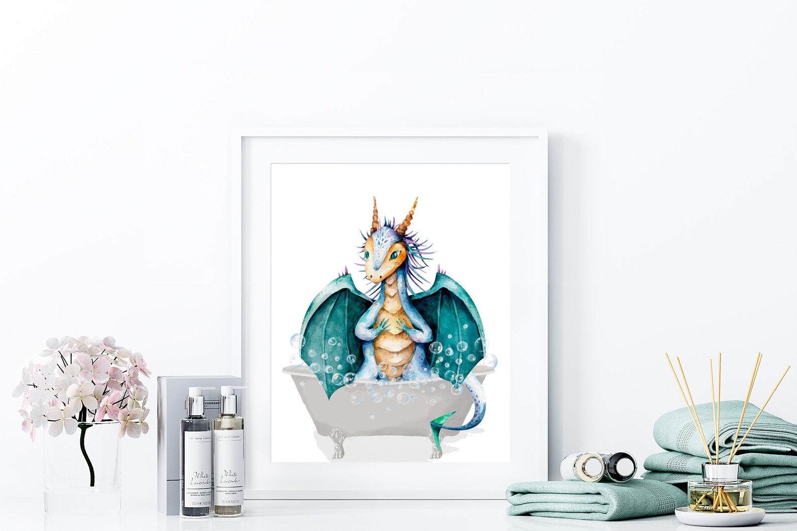 Dragon Bathtub Print Kids Bathroom PRINTABLE WALL ART Boys Etsy