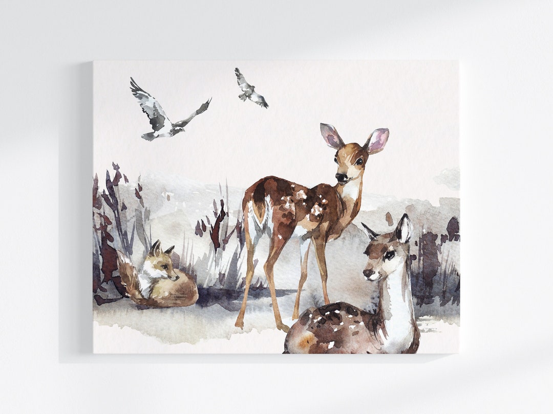 Wild Animal Wall Art, PRINTABLE WALL ART, Great Outdoor Life, Mountain Life Wall Print, Prints