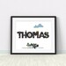 Personalized Boys Name Print, PRINTABLE WALL ART, Custom Name Print Nursery, Child Gift ...