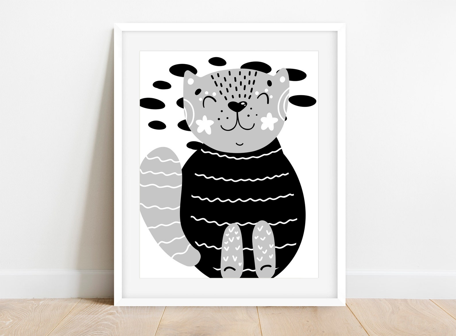 Black and White Nursery Art PRINTABLE WALL ART Monochrome | Etsy