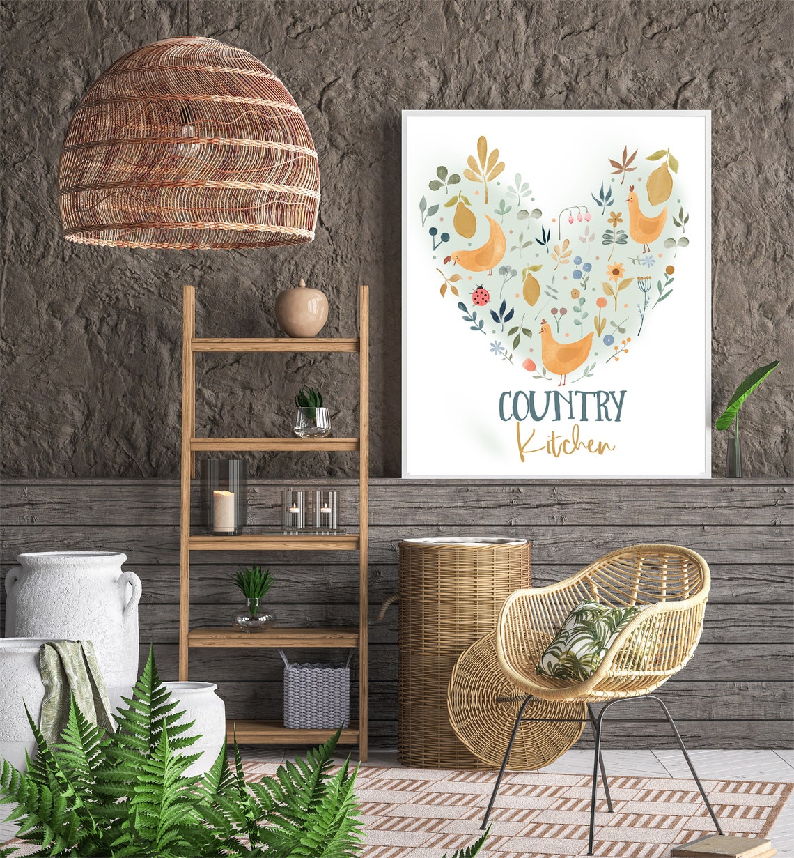 Country Kitchen PRINTABLE WALL ART Kitchen Home Print Etsy
