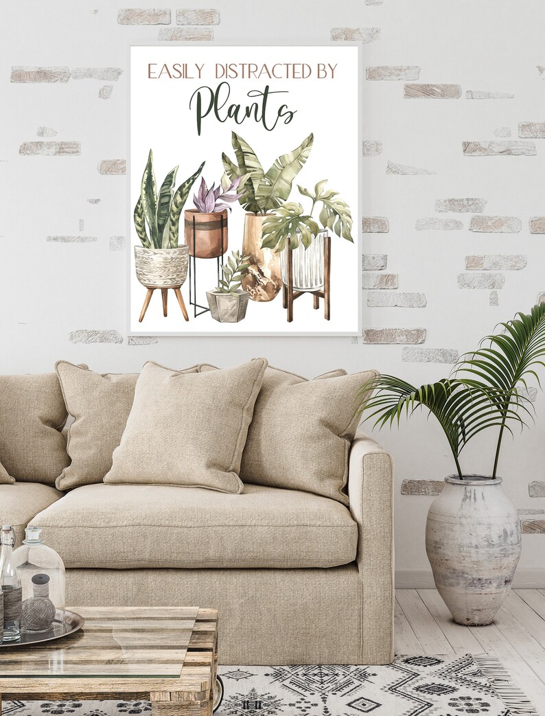 Plant Wall Art PRINTABLE WALL ART Plant Lover Wall Art Etsy