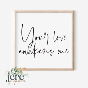 Your Love Awakens Me SVG | Wedding svg | Anniversary svg | Valentines Day Sign svg | Bedroom Sign svg | Modern Farmhouse Sign
