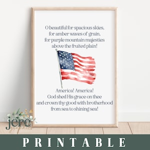 America the Beautiful-AFDRUKBARE jpg png | Patriottisch ontwerp voor 4 juli | Perfect om te bedrukken om je liefde voor de VS te vieren