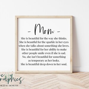 La mamma è bella svg / Mamma svg / Mamma che dice svg / Bellezza svg / Bella mamma svg / Regalo per la festa della mamma / Regalo per la mamma