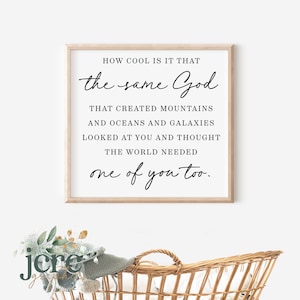 Qué genial es que el mismo Dios SVG / Religioso svg / Christian Wall Art svg / Nursery Sign svg / Baby Shower Gift / Kids Room Sign svg
