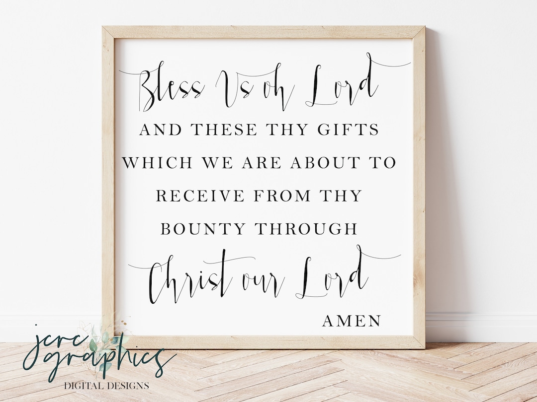 Bless Us Oh Lord SVG | Christian Svg | Blessing Svg | Prayer Svg ...