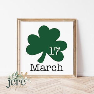 17 maart Shamrock SVG | St. Patrick's Day kunst aan de muur | Ideaal voor makers van houten borden, kussens, theedoeken en meer | Digitaal snijbestand
