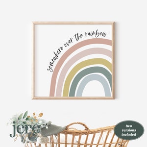 Somewhere Over The Rainbow SVG | Nursery Sign SVG | Above The Crib Sign | Nursery Decor Wall Art | Baby Shower Gift | Child&#39;s Room Decor